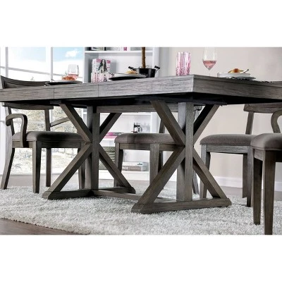 78" Rawlins Rectangular Extendable Dining Table Gray - HOMES: Inside + Out 3 78" Rawlins Rectangular Extendable Dining Table Gray - HOMES: Inside + Out - Image 3