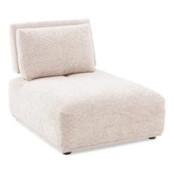 HOMES: Inside + Out 5pc Povoa 159" Modular Curved Sectional Sofa Modern Chenille With Extendable Backrest Light Brown -Inside out home GUEST 73d35b8b f78b 4cac b172 f19b38e6ff33