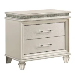 2pc Granite Nightstand And Dresser Set Pearl White - HOMES: Inside + Out
