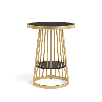 Tinful Modern Round Side Table - HOMES: Inside + Out 5 Tinful Modern Round Side Table - HOMES: Inside + Out - Image 5