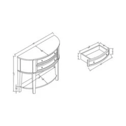 Julie Curved 2 Drawer Side Table Brown - HOMES: Inside + Out 5 Julie Curved 2 Drawer Side Table Brown - HOMES: Inside + Out -Inside out home GUEST 78f9bdf6 cf67 48f9 83c0 4c27f9aa4339