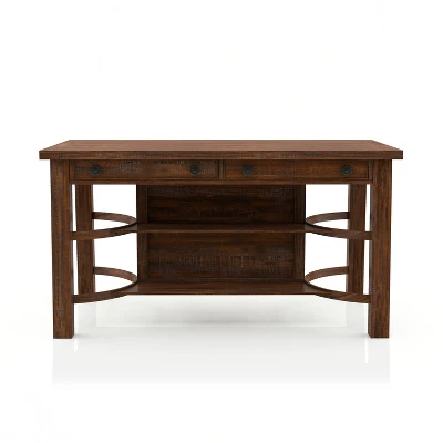 67" Foret Rustic Counter Height Dining Table Rustic Oak - HOMES: Inside + Out 6 67" Foret Rustic Counter Height Dining Table Rustic Oak - HOMES: Inside + Out - Image 6