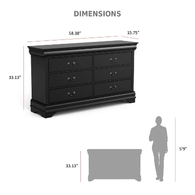 Sliver 6 Drawer Dresser - HOMES: Inside + Out 2 Sliver 6 Drawer Dresser - HOMES: Inside + Out - Image 2
