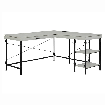 59" Gulnora L Shaped Desk With USB Power Ports - HOMES: Inside + Out 11 59" Gulnora L Shaped Desk With USB Power Ports - HOMES: Inside + Out - Image 11