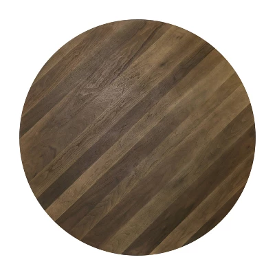 53" Raven Round Dining Table Walnut - HOMES: Inside + Out 3 53" Raven Round Dining Table Walnut - HOMES: Inside + Out - Image 3