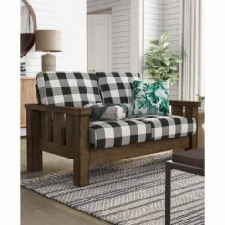 Jovie Gingham Rustic Loveseat - HOMES: Inside + Out 10 Jovie Gingham Rustic Loveseat - HOMES: Inside + Out -Inside out home GUEST 811faadd dc28 48fc 8c06 09255a27cd4d