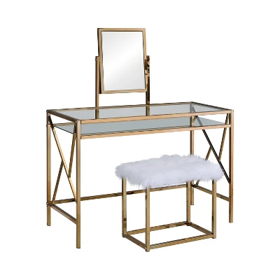 Burdette Contemporary Vanity Table Set - HOMES: Inside + Out 3 Burdette Contemporary Vanity Table Set - HOMES: Inside + Out - Image 3