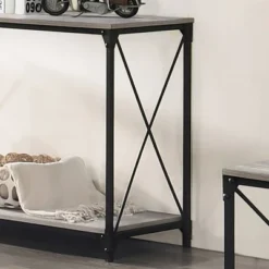 Rosslea Lower Shelf Sofa Table Black/Gray - HOMES: Inside + Out 7 Rosslea Lower Shelf Sofa Table Black/Gray - HOMES: Inside + Out -Inside out home GUEST 828810a4 6f84 4b13 a4d8 51e53e341343
