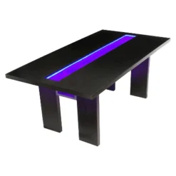 Stevenson Glass Insert Open Shelf W/Led Lights Dining Table Black - HOMES: Inside + Out 6 Stevenson Glass Insert Open Shelf W/Led Lights Dining Table Black - HOMES: Inside + Out -Inside out home GUEST 837dba47 327d 4d0a a2d2 b7f0c14bde99