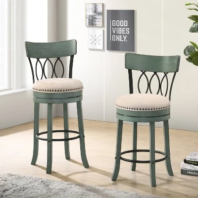 Set Of 2 29" Darlowe Swivel Counter Height Barstools - HOMES: Inside + Out 3 Set Of 2 29" Darlowe Swivel Counter Height Barstools - HOMES: Inside + Out - Image 3