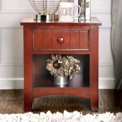 Mereu 1 Drawer Nightstand Cherry - HOMES: Inside + Out