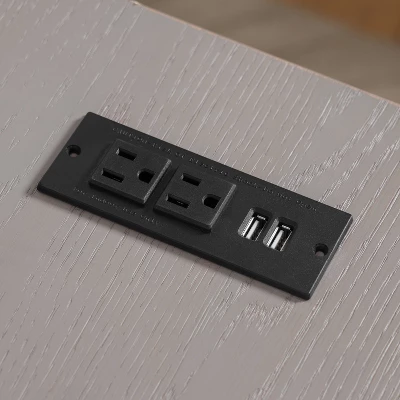 59" Gulnora L Shaped Desk With USB Power Ports - HOMES: Inside + Out 4 59" Gulnora L Shaped Desk With USB Power Ports - HOMES: Inside + Out - Image 4