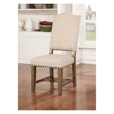 Set Of 2 Jellison Transitional Fabric Dining Chair Light Oak - HOMES: Inside + Out 1 Set Of 2 Jellison Transitional Fabric Dining Chair Light Oak - HOMES: Inside + Out