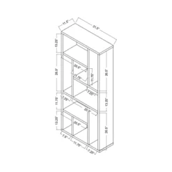 71" Stanza 9 Shelf Bookcase Canyon Cappuccino - HOMES: Inside + Out 5 71" Stanza 9 Shelf Bookcase Canyon Cappuccino - HOMES: Inside + Out -Inside out home GUEST 8c36bee0 6460 4c98 b40f 54625da0d936