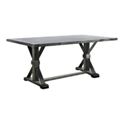 6pc Hepburn Dining Set Antique Black/Light Gray - HOMES: Inside + Out -Inside out home GUEST 8ca2507b ba2b 4cc8 b104 0d0eb9637417