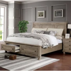 2pc Queen Earl Bedroom Set With Nightstand Gray - HOMES: Inside + Out -Inside out home GUEST 8e383537 527e 41f2 b164 3961cfbaf09a