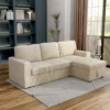 HOMES: Inside + Out Paeke Sleeper Sectional Sofa Corduroy With Storage Chaise And Reversible
