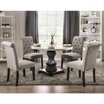 5pc Buckley Dining Set Light Gray - HOMES: Inside + Out 1 5pc Buckley Dining Set Light Gray - HOMES: Inside + Out