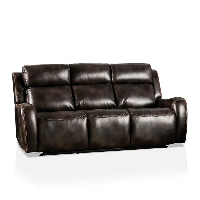 Morada Powered Faux Leather Recliner Sofa - HOMES: Inside + Out 4 Morada Powered Faux Leather Recliner Sofa - HOMES: Inside + Out - Image 4