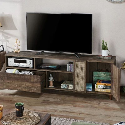 Niles TV Stand For TVs Up To 80" Reclaimed Oak - HOMES: Inside + Out 2 Niles TV Stand For TVs Up To 80" Reclaimed Oak - HOMES: Inside + Out - Image 2