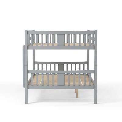 HOMES: Inside + Out Twin Over Twin Kids' Clare Bunk Bed Gray - IoHOMES 4 HOMES: Inside + Out Twin Over Twin Kids' Clare Bunk Bed Gray - IoHOMES - Image 4