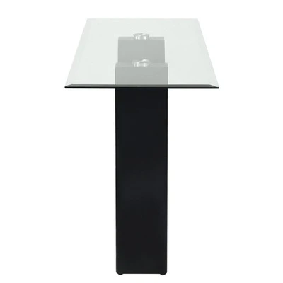 Riverpoint Modern Rectangle Console Table Clear/Black - HOMES: Inside + Out 5 Riverpoint Modern Rectangle Console Table Clear/Black - HOMES: Inside + Out - Image 5