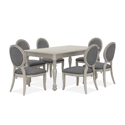 7pc Gordon Transitional Dining Set Antique White/Gray - HOMES: Inside + Out 5 7pc Gordon Transitional Dining Set Antique White/Gray - HOMES: Inside + Out - Image 5