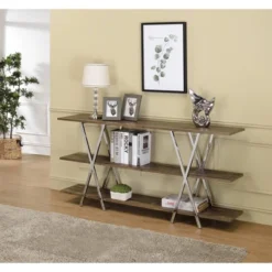 47" Seto 3 Shelf Console Table Dark Oak - HOMES: Inside + Out 8 47" Seto 3 Shelf Console Table Dark Oak - HOMES: Inside + Out -Inside out home GUEST 9884a852 4c77 4cb8 bf0d e317021097d4