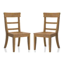 2pk Strasbourg Rustic Ladder Back Side Chairs - HOMES: Inside + Out -Inside out home GUEST 98eaf699 6d69 458e 8314 a236ac613b81