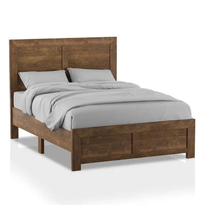 Quail Wood Grain Finish Panel Bed Rustic Light Walnut - HOMES: Inside + Out 4 Quail Wood Grain Finish Panel Bed Rustic Light Walnut - HOMES: Inside + Out - Image 4