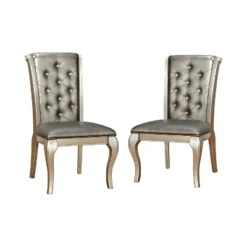 2pk Samantha Tufted Scrolled Back Side Dining Chair - HOMES: Inside + Out 9 2pk Samantha Tufted Scrolled Back Side Dining Chair - HOMES: Inside + Out -Inside out home GUEST 99874c19 0015 47fa 9975 5031d3a47a69
