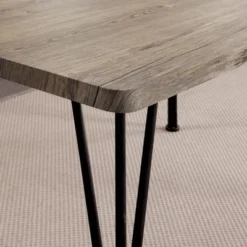 3pc Fairlands X Cross Back Dining Table Set Gray/Dark Bronze - HOMES: Inside + Out -Inside out home GUEST 9b0af660 2383 4489 9fdc ad6aec01bd11