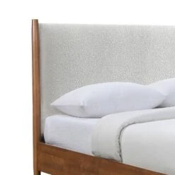 HOMES: Inside + Out 3pc Queen Riverstone Mid-Century Modern Boucle Bedroom Set With 2 Nightstands Walnut -Inside out home GUEST 9d13f95f 9d22 4d91 9b70 4d6eea5b3ee8