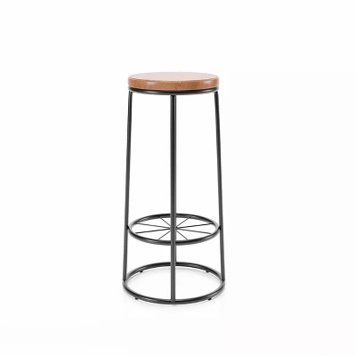 Set Of 2 33" Pilat Barstools With Wood Seat Warm Oak - HOMES: Inside + Out 3 Set Of 2 33" Pilat Barstools With Wood Seat Warm Oak - HOMES: Inside + Out - Image 3