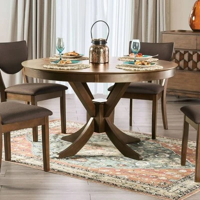 53" Raven Round Dining Table Walnut - HOMES: Inside + Out 1 53" Raven Round Dining Table Walnut - HOMES: Inside + Out
