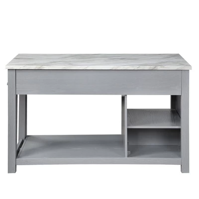 Fredricke Extendable Kitchen Island With Faux Marble - HOMES: Inside + Out 8 Fredricke Extendable Kitchen Island With Faux Marble - HOMES: Inside + Out - Image 8