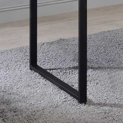 Eriboll Writing Desk With 1 Drawer And USB Plug Sand Black/Natural Tone - HOMES: Inside + Out 6 Eriboll Writing Desk With 1 Drawer And USB Plug Sand Black/Natural Tone - HOMES: Inside + Out - Image 6