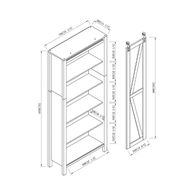 72" Arbolada Sliding Door Bookcase - HOMES: Inside + Out 7 72" Arbolada Sliding Door Bookcase - HOMES: Inside + Out - Image 7