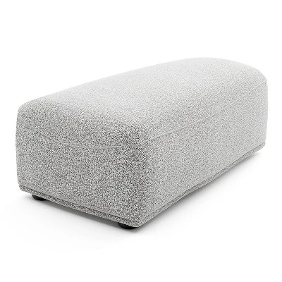 HOMES: Inside + Out 5pc Povoa 159" Modular Curved Sectional Sofa Modern Boucle With Extendable Backrest Light Gray 14 HOMES: Inside + Out 5pc Povoa 159" Modular Curved Sectional Sofa Modern Boucle With Extendable Backrest Light Gray - Image 14