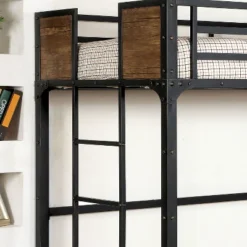 Twin Navii Industrial Loft Bed Black - HOMES: Inside + Out -Inside out home GUEST a0faa58c 1132 44ea 9017 8b4a02531222