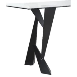 58" Darrah Modern Rectangle Glass Top Dining Table Black/Clear - HOMES: Inside + Out 14 58" Darrah Modern Rectangle Glass Top Dining Table Black/Clear - HOMES: Inside + Out -Inside out home GUEST a1cdd837 898e 410c 996d f775d75ca070