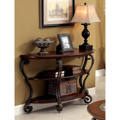 Telmin Traditional Sofa Table Brown Cherry - HOMES: Inside + Out 1 Telmin Traditional Sofa Table Brown Cherry - HOMES: Inside + Out