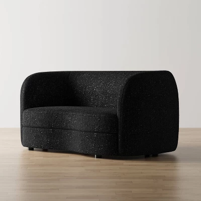 HOMES: Inside + Out 63.75" Pinehush Boho Curved Boucle Fabric Loveseat With Pocket Coil Cushions 2 HOMES: Inside + Out 63.75" Pinehush Boho Curved Boucle Fabric Loveseat With Pocket Coil Cushions - Image 2