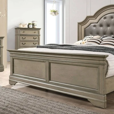 3pc Kritan Bed With 2 Nightstands Antique Warm Gray - HOMES: Inside + Out 3 3pc Kritan Bed With 2 Nightstands Antique Warm Gray - HOMES: Inside + Out - Image 3