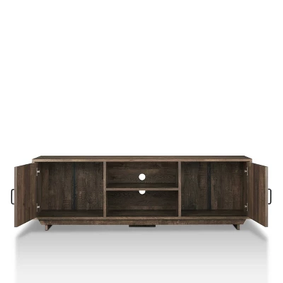 Fraire Contemporary TV Stand For TVs Up To 60" Reclaimed Oak - HOMES: Inside + Out 3 Fraire Contemporary TV Stand For TVs Up To 60" Reclaimed Oak - HOMES: Inside + Out - Image 3