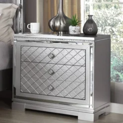 6pc Tenaya Bedroom Set Silver/Gray - HOMES: Inside + Out -Inside out home GUEST a96b115c d0b3 4410 b15c 7baf612f4ded