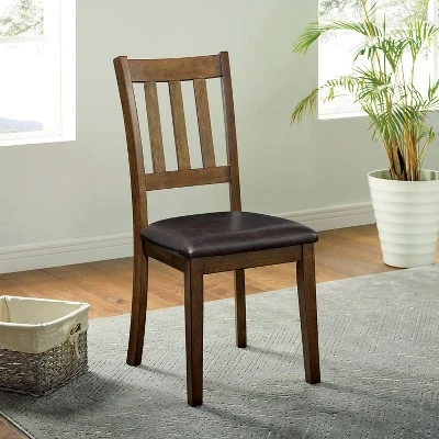 5pc Hedgecrow Padded Seat Round Dining Table Set Dark Brown - HOMES: Inside + Out 2 5pc Hedgecrow Padded Seat Round Dining Table Set Dark Brown - HOMES: Inside + Out - Image 2