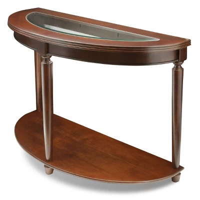 Renson Curved Glass Top Sofa Table Dark Red - HOMES: Inside + Out 2 Renson Curved Glass Top Sofa Table Dark Red - HOMES: Inside + Out - Image 2