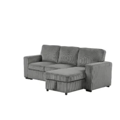 HOMES: Inside + Out Paeke Sleeper Sectional Sofa Corduroy With Storage Chaise And Reversible 36 HOMES: Inside + Out Paeke Sleeper Sectional Sofa Corduroy With Storage Chaise And Reversible -Inside out home GUEST acd51677 aa3b 4f30 83fb e5f7e159c76a