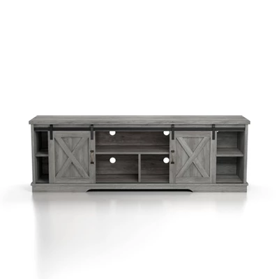 Clander Barn Door TV Stand For TVs Up To 70" Vintage Gray Oak - HOMES: Inside + Out 5 Clander Barn Door TV Stand For TVs Up To 70" Vintage Gray Oak - HOMES: Inside + Out - Image 5